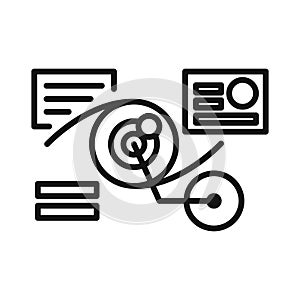 Eyetap Augmentation Black And White Icon Illustration