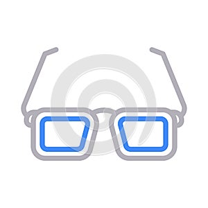 Eyewear colour line vector icon