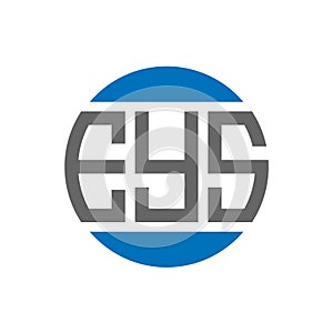 EYS letter logo design on white background. EYS creative initials circle logo concept.