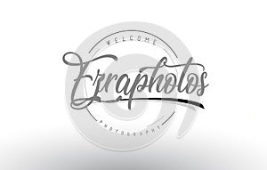 Ezra Personal Photography Logo Design with Photographer Name.