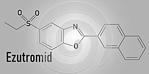 Ezutromid drug molecule. Activator of utrophin. Skeletal formula. photo