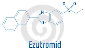 Ezutromid drug molecule. Activator of utrophin. Skeletal formula. photo