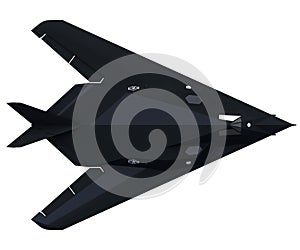 F-117. Military stealth aircraft. 3d illustration.