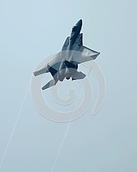 F-15 Eagle fighter jet climb