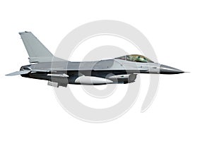 F-16 fighter jet isolated photo