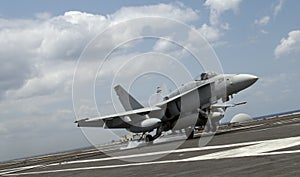 F-18 Hornet landing