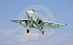 F-18 Hornet Landing on Aircraft Carrier