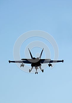 Military jet silhouette