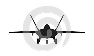 F-22 raptor fighter jet front view. us us air force symbol. isolated vector image for military concepts