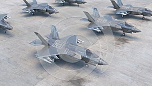 F35 aircraft on the white background