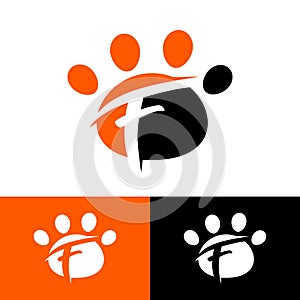 F Animal Pet and Veterinarian Logo ,animal Lover Group Vector Icon Png