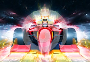 F1 bolide with light effect photo