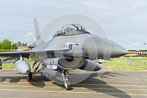 F16 fighter jet front view