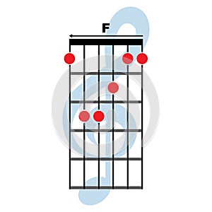 F guitar chord icon