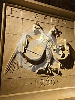 F.I. A.E.I.O.U. Habsburg - Celeia coat of arms Counts of Celje ouble-headed eagle photo