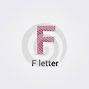 F Letter Icon Design Single Isolated Logo Design Brand Corporate Identity