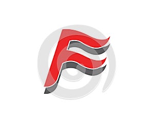 F letter logo template