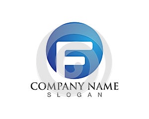 F Letter Logo Template symbols icons