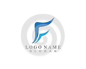 F Letter Logo Template vector