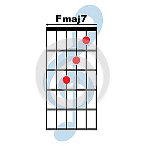 F maj7 guitar chord icon