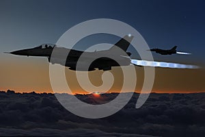 F16 night fighter photo