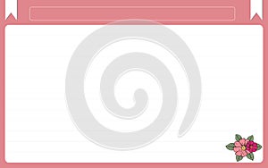 Notepad notebook page paper blank white empty document list write space memo background