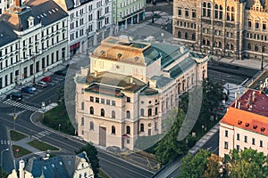 F.X Salda Theater in Liberec on aerial shot