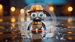 F - The Scottish Robot Guy In A Puddle Of Irn Bru