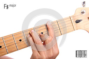 F sharp major guitar chord tutorial