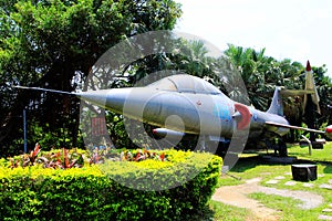 Fighter F104, the real airplane , located in Keelung city,Taiwan photo