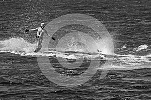 F1, F2, F3 water ski at Hanseatic Festival of Watersports, Kings Lynn Quay, River Great Ouse, Norfolk, UK 27 May 2023