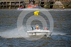 F1, F2, F3 water ski at Hanseatic Festival of Watersports, Kings Lynn Quay, River Great Ouse, Norfolk, UK 27 May 2023