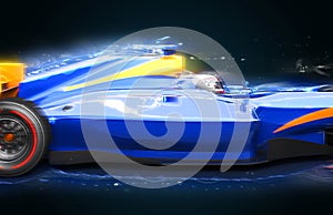 F1 bolide with light effect
