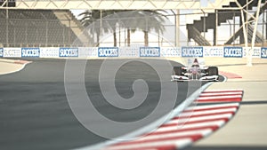 F1 race car on desert circuit