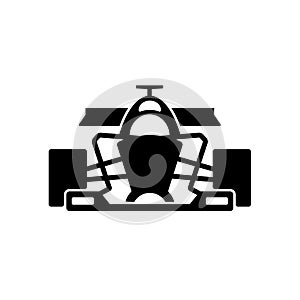 F1 racing car icon vector isolated on white