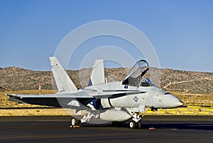 F15/16 fighter jet on runway