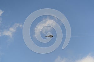 F16 airplane flying