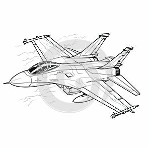 F16 And F15 Fighter Jet Coloring Pages