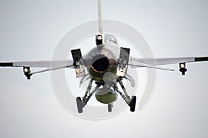 F16 fighter aircraft in midair photo