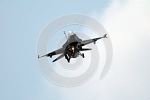 F16 fighter aircrat in flight