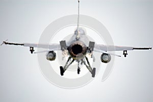 F16 fighter back side photo
