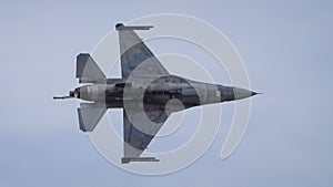 F16 fighter jet aircraft in flight