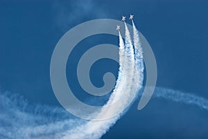 F16 thunderbird planes at airshow photo