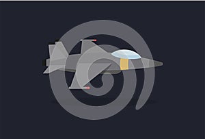 F18 fighter jet in cartoon style.