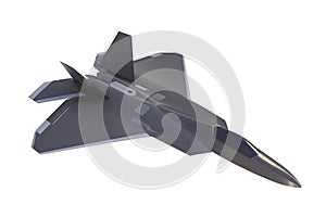 F22, american military fighter plane on white background