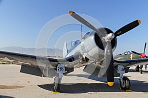 F4U Corsair resting on tarmac