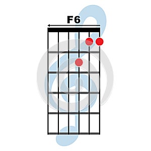 F6 guitar chord icon