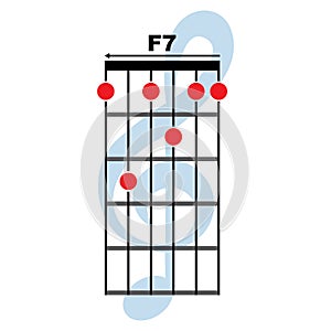 F7 guitar chord icon
