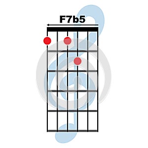 F7b5 guitar chord icon