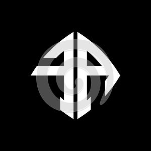 FA Geometric Monogram Logo Curved Square Style photo